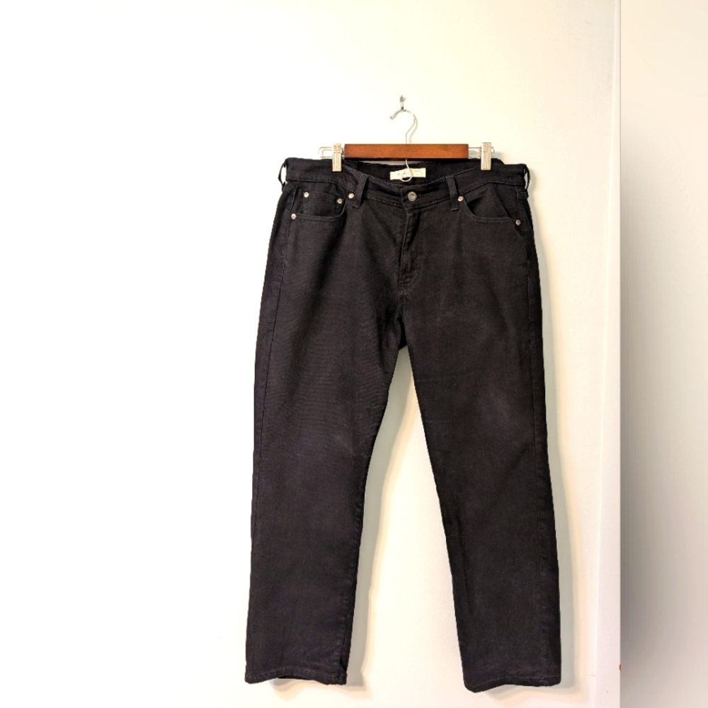 Levi's Women's 505 Black Jeans, Mid-Rise, Straight Leg,  Size 14